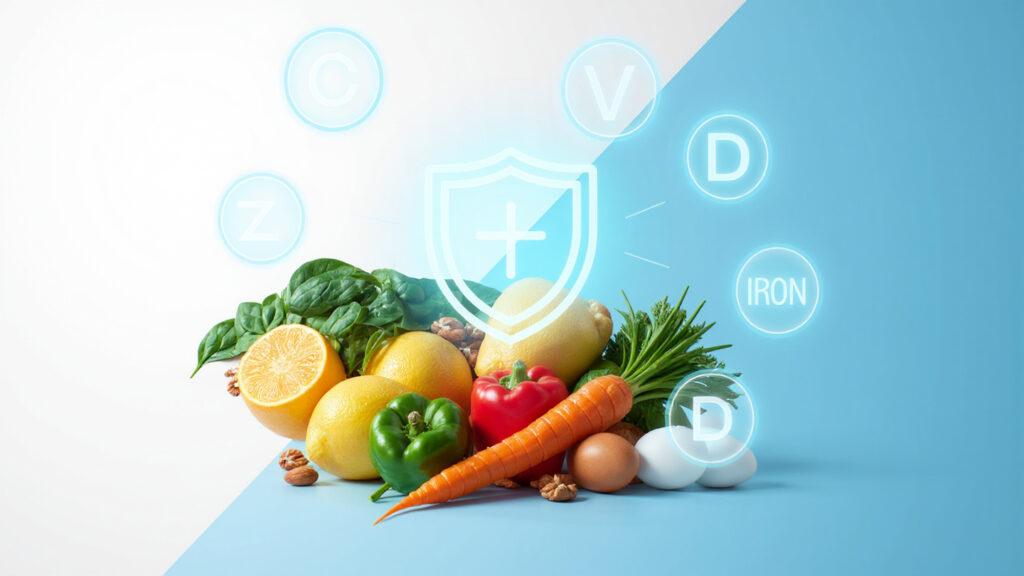 Role of vitamins and minerals in immunity building – healthy foods and supplements supporting immune system
